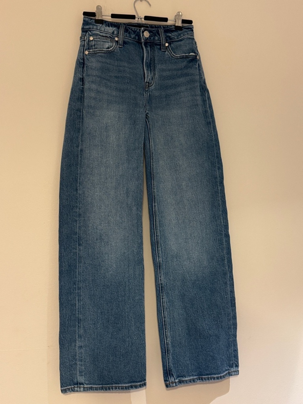Quince High-Rise Wide-Leg Jeans in Medium Blue - Picture 7 of 15